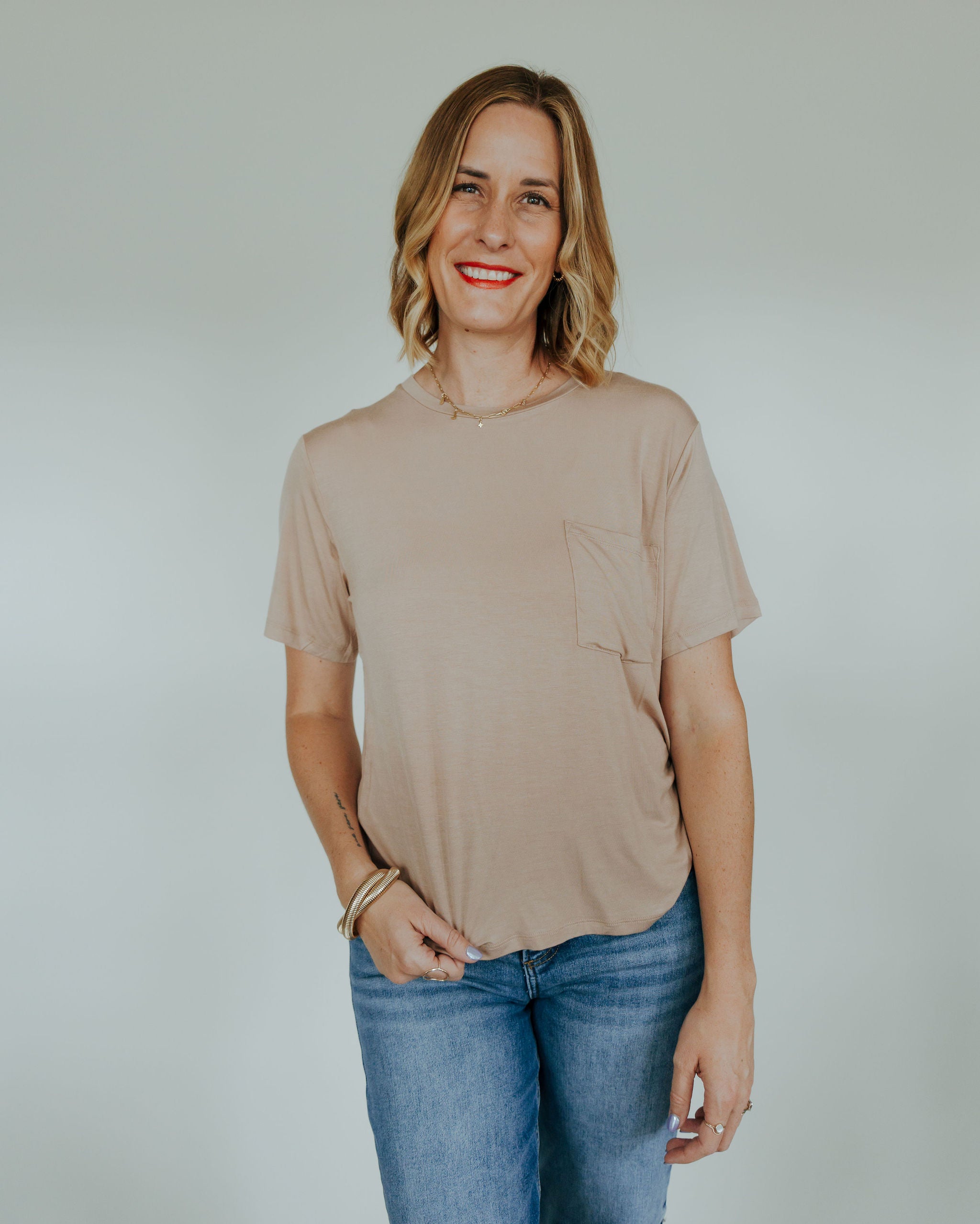 Not Alone Crewneck Tee - Dark Taupe – Coulee Boutique
