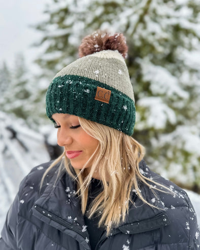 Multi-Color Pom Beanie