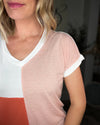 Holding Back Color Block Top