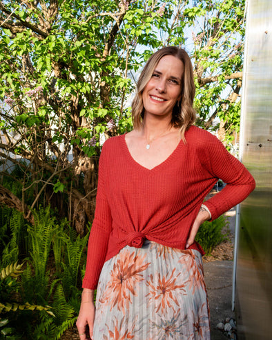 Waffleknit Comfy Top