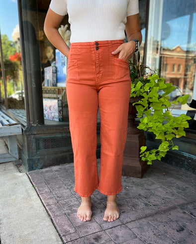 Sandstone High Rise Crop Jeans