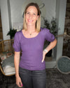 Just Fine Purple Knit Top