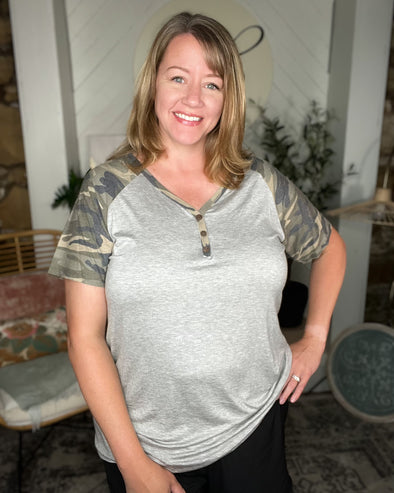 Camo-Accented Shirt