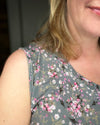 Amelia Charcoal Floral Tank Top