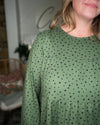 Olive Dot Tiered Top