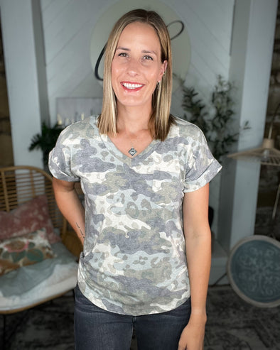 Glam Camo Short Sleeve Shirt