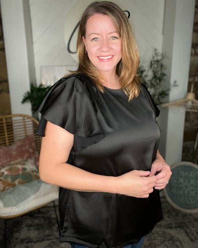 Mendoza Ruffle Sleeve Blouse