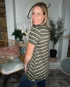 Olive Stripe Tee