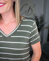 Olive Stripe Tee