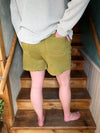 Matcha Frayed Shorts