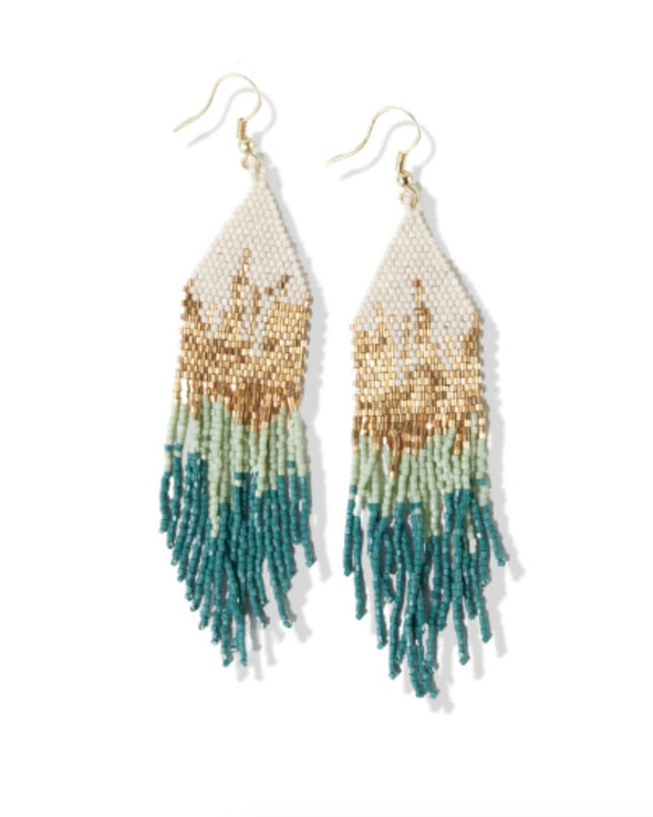 Claire Ombre Beaded Fringe Earring