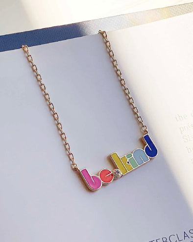 Be Kind Rainbow Necklace
