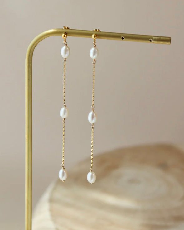 Floating Pearl Earrings