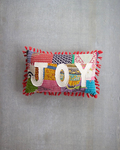 Kantha Joy Pillow