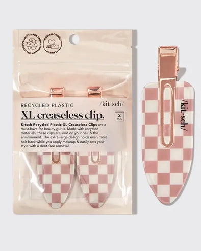 Recycled Plastic Xl Creaseless Clips 2pc Set