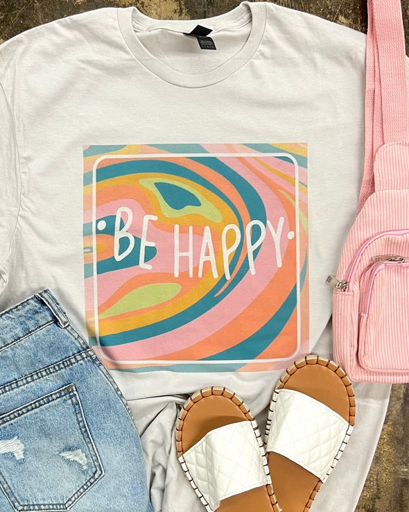 Retro Be Happy Graphic Tee