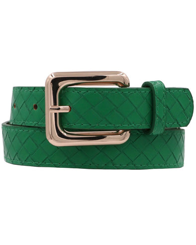 Rounded Square Weave Strap Belt