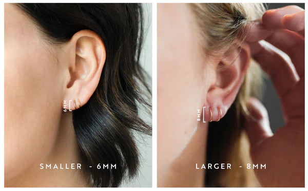 Hello adorn top tiny twist earrings