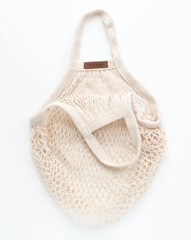 Beige Net Market Tote