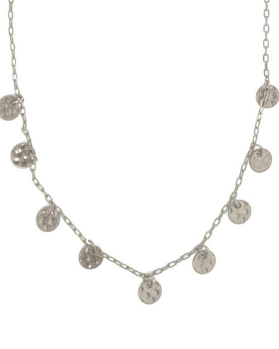 Hammered Disc Necklace