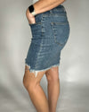 Frayed Bottom Jean Skirt