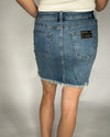 Frayed Bottom Jean Skirt
