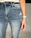 Vintage Wash Straight Leg Jeans