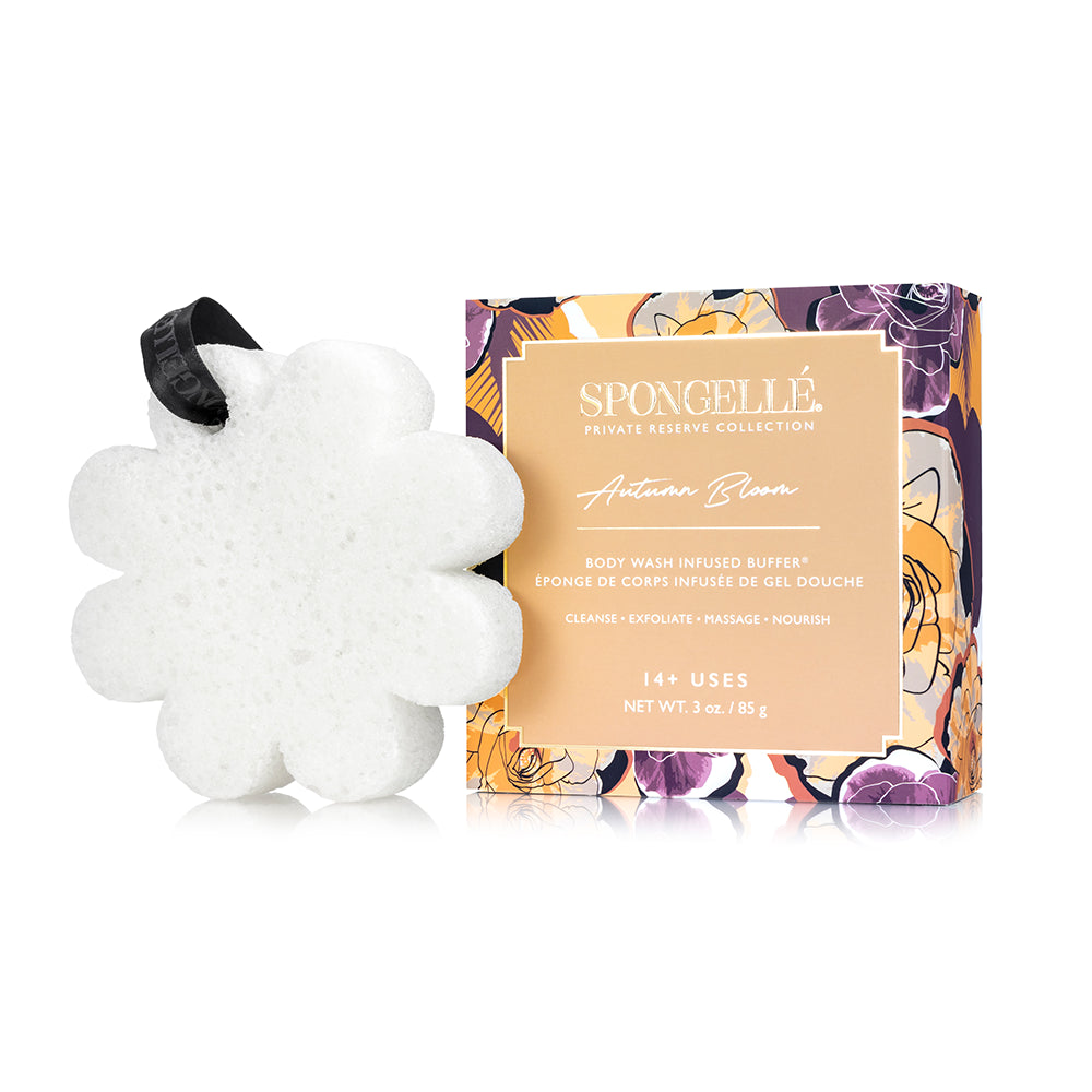 SPONGELLÉ Private Reserve Body Buffer – Eucalyptus Rain, Luxuriöser Duschschwamm Mit Duft