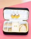 Black Croc Jewelry Case
