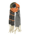 Color Block Fringe Scarf