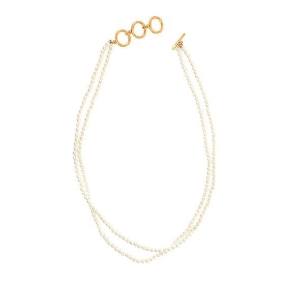 Two Row Pearl Necklace