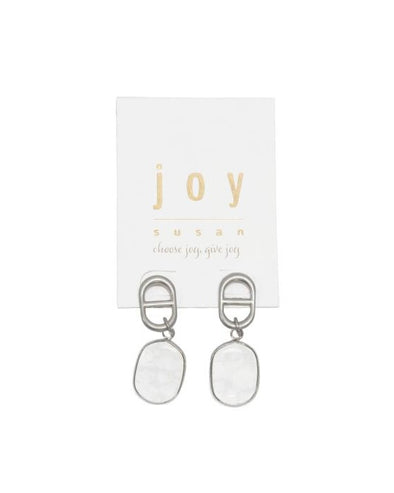Clear Quartz Dangle Post Earrings
