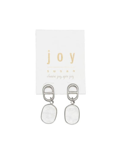 Clear Quartz Dangle Post Earrings