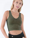 Vintage V-Neck Crop Top